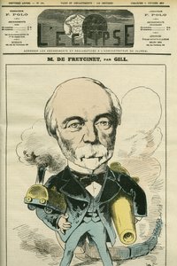 Portret van Charles Louis de Saulces de Freycinet (1828-1923), Franse politicus en ingenieur. Omslag in 