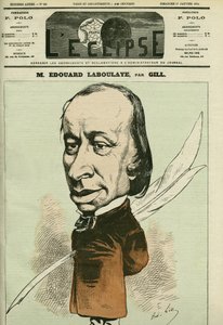 Portret van Edouard Rene de Laboulaye, Franse jurist, dichter en politicus door Andre Gill