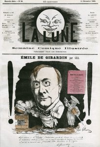 Portret van Emile de Girardin (1806-1881), Franse journalist door Andre Gill