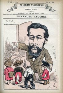 Portret van Emmanuel Vauchez, Franse politicus. Karikatuur van Gill, Parijs