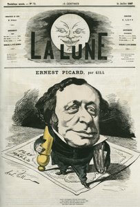Portret van Ernest Picard door Andre Gill