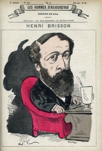 Portret van Eugene Henri Brisson (1835-1912), Franse advocaat, journalist en politicus. Cartoon door Gill, Parijs. door Andre Gill
