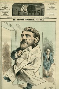 Portret van Eugene Spuller (1835-1896), Franse advocaat, journalist, schrijver en politicus. Omslag in 