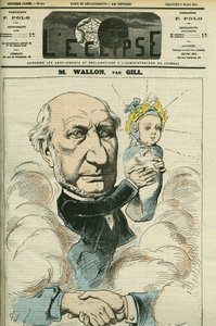 Portret van Henri Wallon (1812-1904), Franse historicus en politicus, beschouwd als de vader van de Republiek. Omslag in 