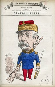 Portret van Jean Joseph Frederic Albert Farre, Franse soldaat, generaal en minister van oorlog. door Andre Gill