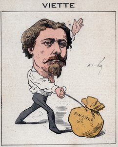 Portret van Jules Francois Viette (1843-1894) Franse politicus - Karikatuur door Andre Gill, in 