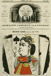 Portret van Marie Sass, zangeres bij het Opera Theater