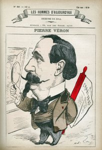 Portret van Pierre Veron (1831-1900), Franse schrijver en dichter. Karikatuur door Gill, Parijs