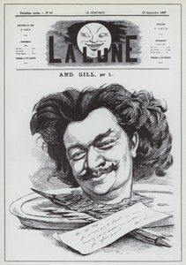 Zelfportret van de Franse karikaturist Andre Gill