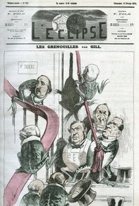De Kikkers, een cartoon van politici in de regering van president Thiers als kikkers. Omslag in 