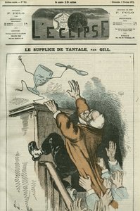De kwelling van Tantalus, karikatuur van Adolphe Thiers, Franse staatsman