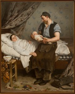 Het pasgeboren kind door Andre Gill