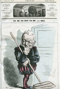 Zijn of niet zijn, cartoon door Adolphe Thiers (1797-1877), Franse staatsman. Omslag in 
