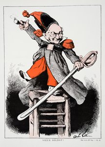 Oude soldaat!, uit Geschiedenis van de Derde Republiek, Vol. I, de Politieke Geschiedenis door Andre Gill
