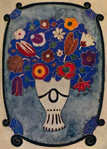 Boekbinden in perkament, bewerkt en gekleurd, 1914