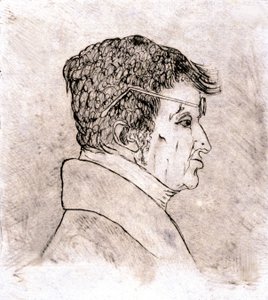 Andre Marie Ampere, zelfportret ca. 1805-1810