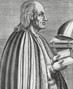 Portret van Anselmus van Canterbury, ook bekend als Anselmus van Aosta (1033-1109), heilige, theoloog en kerkleraar, aartsbisschop van Canterbury, gravure uit 1584 door Andre Thevet (1502-1590)