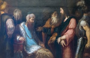 Jezus voor Herodes door Andrea Schiavone