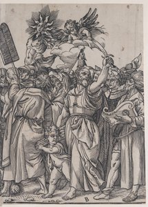 Sectie B: Isaac, Noah en andere figuren, uit De triomf van Christus, 1836 door Andrea Andreani