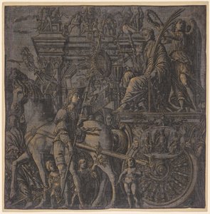 De Triomf van Julius Caesar: Caesar Triomfantelijk door Andrea Andreani