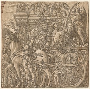 De Triomf van Julius Caesar: Caesar Triomfantelijk, 1593-99 door Andrea Andreani