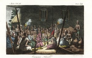 Hindoe brahmaanse huwelijksceremonie in het huis van de bruid