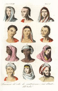 Portretten van verschillende Indiase kasten: Brahmanen, Kshatriya