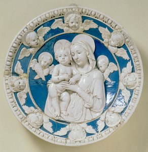 Rond met Madonna en Kind door Andrea Della Robbia