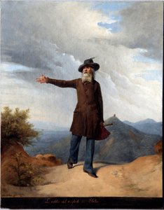 Het afscheid van de ballingschap. Met Giuseppe Mazzini gedwongen tot ballingschap in Zwitserland in 1831 door Andrea Gastaldi