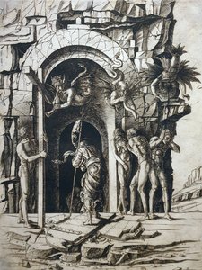 1483 Mantegna De nederdaling van Christus in het voorgeborchte Braziliaanse Nationale Bibliotheek anagoria door Andrea Mantegna