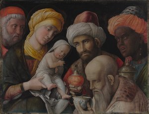 Aanbidding der Wijzen door Andrea Mantegna