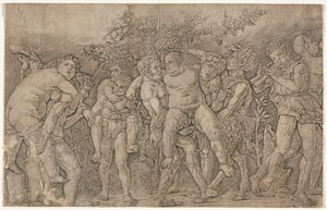 Bacchanaal met Silenus door Andrea Mantegna