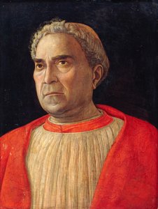 Kardinaal Ludovico Scarampi Mezzarota genaamd Ludovico Trevisano door Andrea Mantegna
