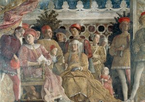 Hofmuur, de centrale scène door Andrea Mantegna