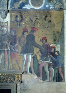 Hovelingen van het hof van Marchese Ludovico Gonzaga III van Mantua (detail)