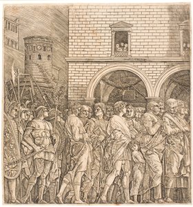 De Romeinse Senaat volgt een triomf door Andrea Mantegna