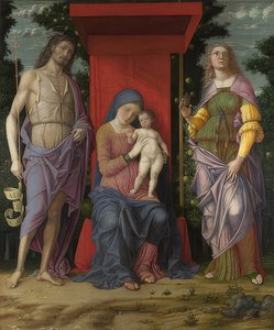 Madonna met kind, Johannes de Doper en Maria Magdalena. Waarschijnlijk 1490-1505