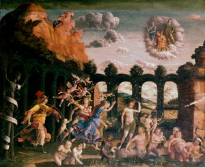 Minerva verjaagt de ondeugden uit de tuin van de deugd, c. 1502