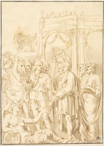 Romeinse senatoren en soldaten door Andrea Mantegna