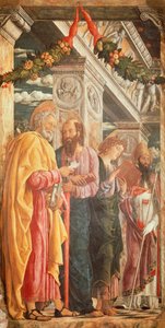 Heiligen Petrus en Paulus en twee Heiligen (detail)