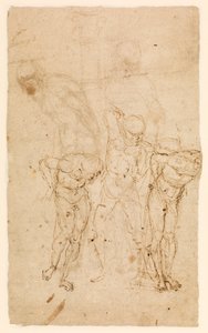 Studies voor Christus aan de Zuil (verso), c.1460-65 (pen & inkt op papier) door Andrea Mantegna