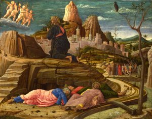 De lijdensweg in de hof van Getsemane door Andrea Mantegna