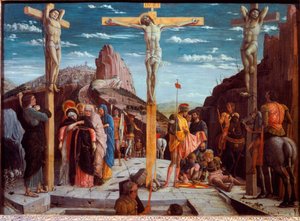 De kruisiging, ook wel De Calvarieberg genoemd door Andrea Mantegna