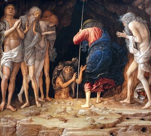 De afdaling van Christus in het voorgeborchte door Andrea Mantegna