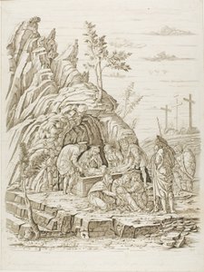 De graflegging door Andrea Mantegna