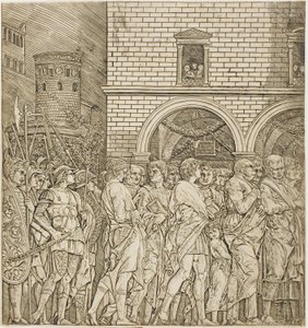 De senatoren, uit Triomf van Caesar door Andrea Mantegna