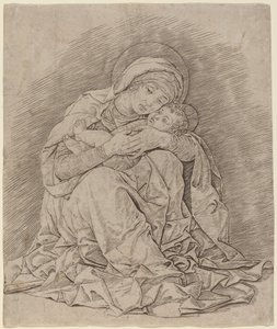 De Maagd en het Kind door Andrea Mantegna