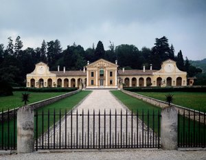 Uitzicht op de villa Barbaro of Volpi