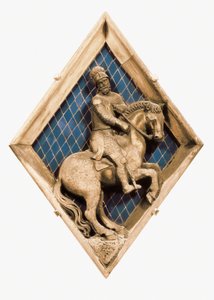 Mars, sculptuur in laag reliëf door Andrea Pisano
