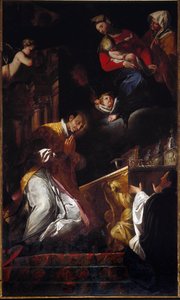 Voorstelling van San Francesco Borgia (Saint Francois Borgia) (1510-1572) Jezuïet en Spaanse Heilige Schilderij door Andrea Pozzo (1642-1709) Genes, Chiesa dei Santi Andrea e Ambrogio